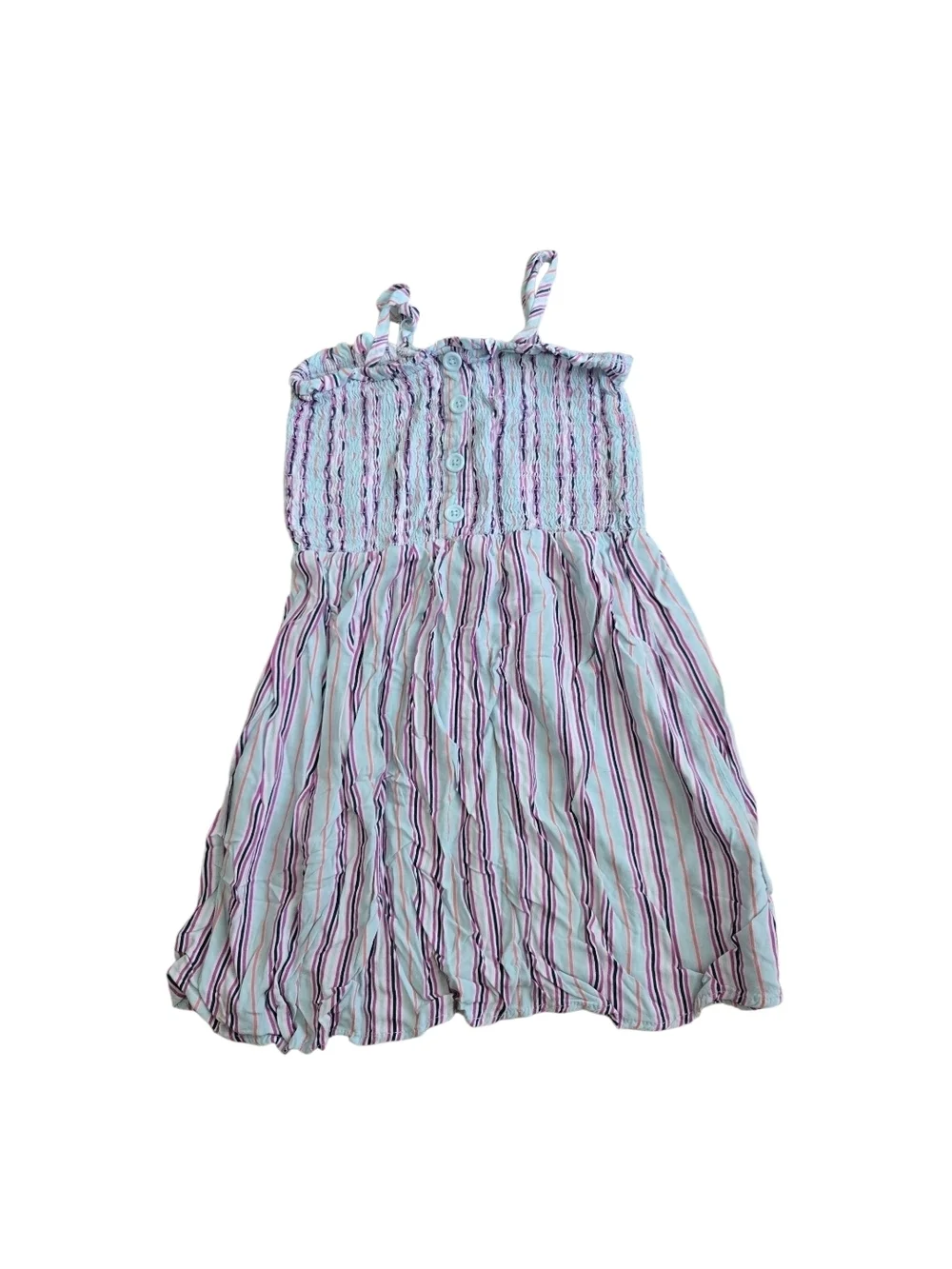 4/$15 Girls' Lavender Multi-Stripe Sundress – Summer Dress Sz 7-8